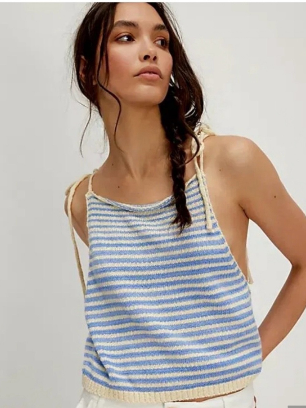 BNWT free people $110 MSRP Clair tie knit top